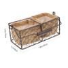 HomeLoft Basics Natural Liner Square Baskets Toushin Double Storage Basket Home Decor Rural Style Versatile Organizer view 2