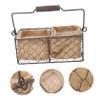 HomeLoft Basics Natural Liner Square Baskets Toushin Double Storage Basket Home Decor Rural Style Versatile Organizer view 3