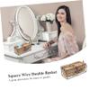 HomeLoft Basics Natural Liner Square Baskets Toushin Double Storage Basket Home Decor Rural Style Versatile Organizer view 4