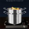 NSUQOA JSEIAJB 316 Stainless Steel Pot Set Household Kitchen Non-Stick Frying Pan + Steamer Set Combination Kitchen Utensils view 4