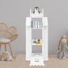 banborba Rotating Bookshelf, 360 Display Floor Standing Bookcase Storage Rack, Multi-Functional Revolving Bookcase, Small Corner Bookshelf for Small Space, Spinning Bookcase for Kids & Adults (White) view 2
