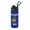 18OZ Wisconsin State Flag stainless steel insulated water bottle, vacuum sports insulated water bottle, suitable for outdoor sports camping gym, view 1