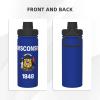 18OZ Wisconsin State Flag stainless steel insulated water bottle, vacuum sports insulated water bottle, suitable for outdoor sports camping gym, view 3