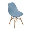 2025 High Stretch Shell Chair Covers Jacquard Mid Century Modern Curved Back Dining Chair Slipcovers Lounge Armless Chair Protectors for Kitchen Hotel Club(Blue,6PCS) view 1