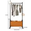 Heavy Duty Metal Coat Rack with Hooks Storage Basket and Industrial Hall Tree Stainless Steel Stand for Entryway Hallway Bedroom Sturdy and Stylish 60/80/100CM Height view 3