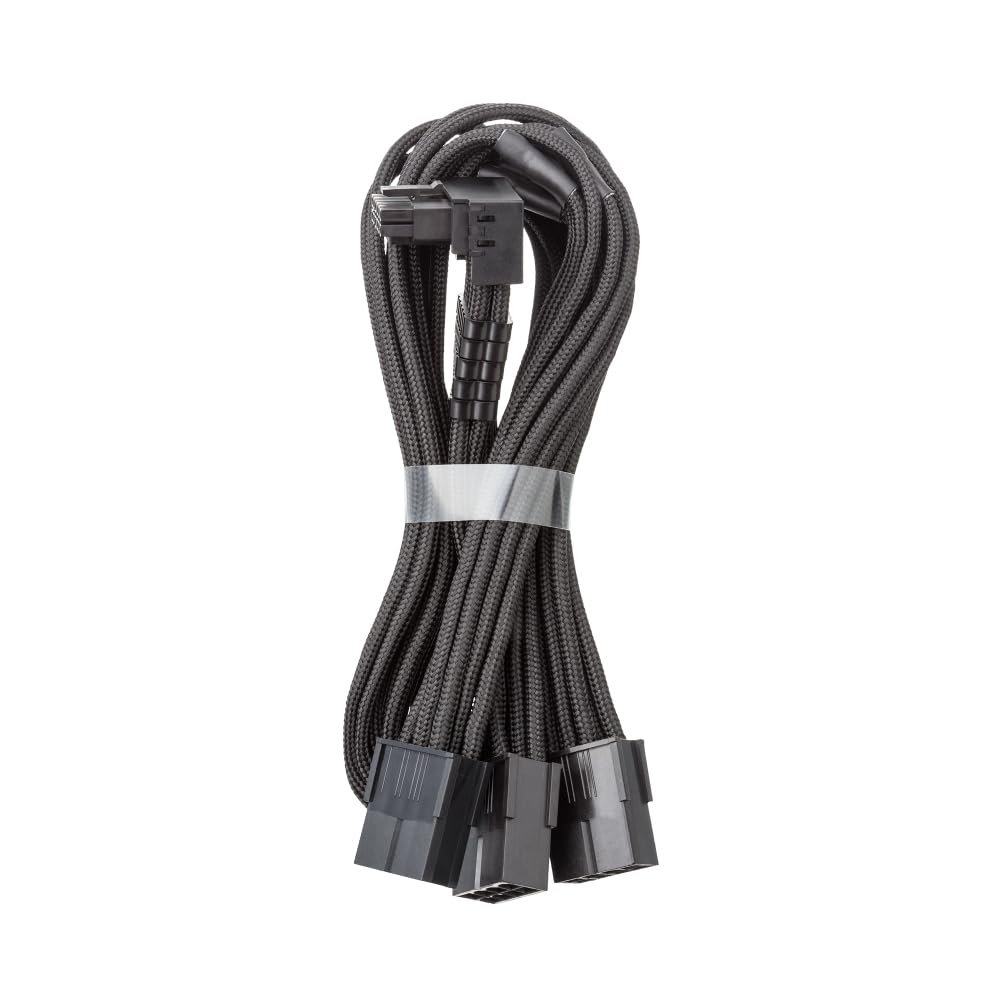 CableMod Pro ModFlex Sleeved 12V-2x6 PCIe Extension (Black, 3 x 8p, 90 A)