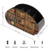 Library Bookshelf Book Remote Control Holder with 5 Compartments Modern PU Leather Nightstand Caddy Organizer Leather Control Storage TV Remote Control Organizer Box view 2