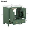 30 Inches Wide Bathroom Vanity Set, Combo Stand Storage Organization Cabinet with Square Resin Sink Top view 2