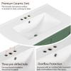 30 Inches Wide Bathroom Vanity Set, Combo Stand Storage Organization Cabinet with Square Resin Sink Top view 4