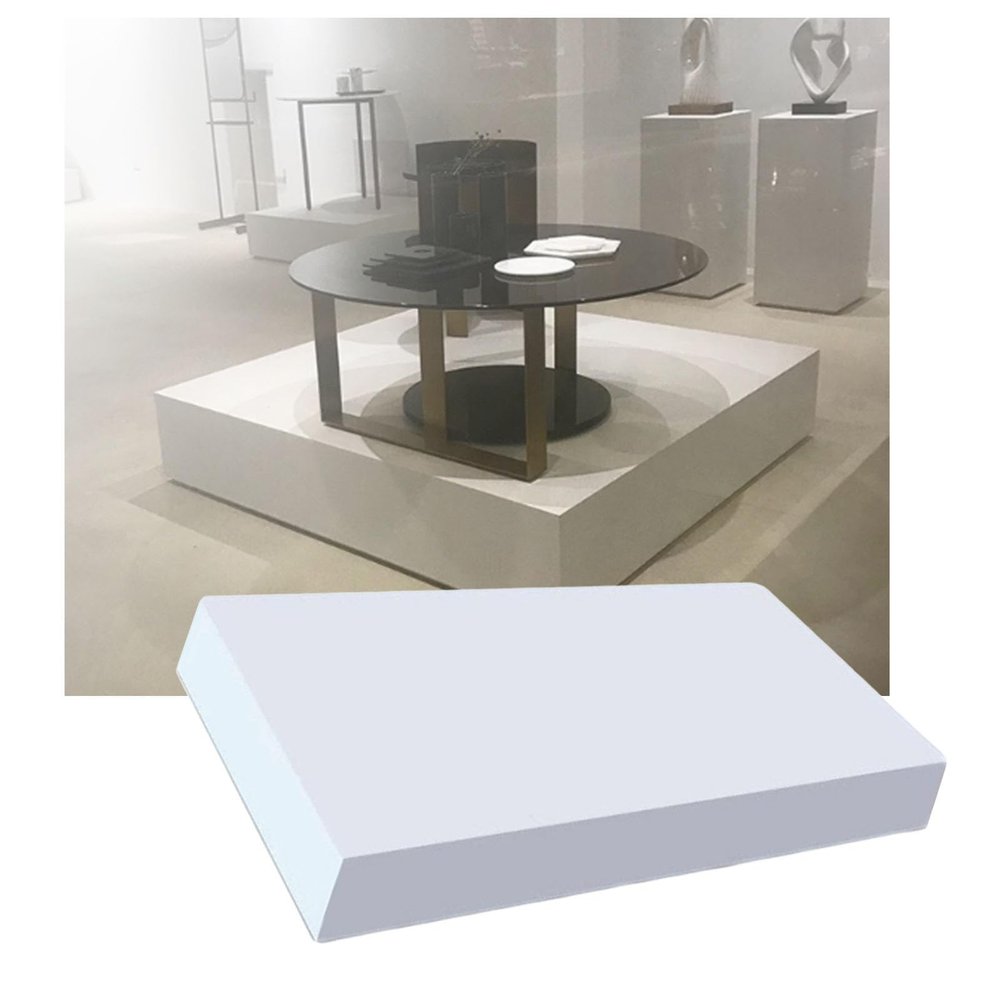KIYILIHI Square Display Pedestal Stands,Square Clothing Store Display Risers,Cube Countertops Step Plinths, for Wedding Props Clothing Store Collection Model Show(White,30x30x10cm)