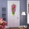 Artificial Teardrop Wreath Swag for Front Door, Spring Summer Silk Flower Wreath with Greenery Leaves for Home Indoor Outdoor Wall Window Wedding Decor view 4