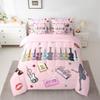Erosebridal Music Fans Guitar Comforter Set Queen Music Themed Bedding Sets 7 Piece Singer Fans Pink Bed in A Bag for Kids Girls Women Fashion Birthday Valentines Day Gift Sheet Set with Comforter view 3