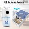 COSTWAY 21L/5.5Gal Humidifier for Large Room, Top Fill Whole House Humidifier, 3 Mist Levels, Extension Tube, 360 Nozzles & Remote Control for Bedroom, Plants view 3
