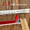 Adhesive Curtain Track Self Adhesive Ceiling Or Wall Curtain Track Ceiling Curtain Track Curtain rods no Drilling for Windows Cabinet Closet Bathroom Shower Curtain(1.5m(4.9ft)) view 2