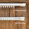 Adhesive Curtain Track Self Adhesive Ceiling Or Wall Curtain Track Ceiling Curtain Track Curtain rods no Drilling for Windows Cabinet Closet Bathroom Shower Curtain(1.5m(4.9ft)) view 4