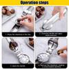 Chestnut Open Clip, 304 Stainless Steel Chestnut Clip Peeler Non-Slip Walnut Cracker Tool with Ergonomic Handle for Nuts view 3