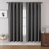 CUCRAF Blackout Curtains 63 inches Long 2 Panels Set for Bedroom, Light Grey Rod Pocket Room Darkening Curtain for Living Room, Thermal Insulated Window Drapes (W 52 x L 63 Inch) view 1