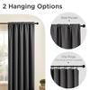 CUCRAF Blackout Curtains 63 inches Long 2 Panels Set for Bedroom, Light Grey Rod Pocket Room Darkening Curtain for Living Room, Thermal Insulated Window Drapes (W 52 x L 63 Inch) view 3