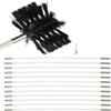 LIYUN Chimney Sweep kit Chimney Cleaning Kit Chimney Brush, Chimney Sweep Kit and Chimney Cleaning Logs Fireplace Tools Set with(12 Rods,610mm) view 1