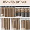100% Blackout Curtain 108 Inch Length 2 Panel Faux Linen Modern Elegant Boho Farmhouse Living Room Darkening Curtain for Bedroom Window Black Out Drapes for Sliding Glass Door Back Tab 52x108 Tan view 2