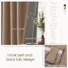 100% Blackout Curtain 108 Inch Length 2 Panel Faux Linen Modern Elegant Boho Farmhouse Living Room Darkening Curtain for Bedroom Window Black Out Drapes for Sliding Glass Door Back Tab 52x108 Tan view 4