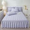Ruffle Bedspread Sheet, Ruffle Bedskirt, Bed Skirt Full Size, Twin Ruffle Skirt Bedspread, Bed Skirt Fitted Sheet, Ruffle Skirt Bedspread Set, with 2 Pillow Shams, Ultra-Soft Bedding(E,180x200CM/71x79 view 1