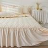 Ruffle Bedspread Sheet, Ruffle Bedskirt, Bed Skirt Full Size, Twin Ruffle Skirt Bedspread, Bed Skirt Fitted Sheet, Ruffle Skirt Bedspread Set, with 2 Pillow Shams, Ultra-Soft Bedding(E,180x200CM/71x79 view 4