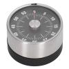 Pilipane Mechanical Timer with Magnetic Base 60 Minute Countdown Visual Timer for Cooking Baking and Time Management Stainless Steel Frame with Clear Alarm Sound (Black) view 1