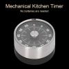 Pilipane Mechanical Timer with Magnetic Base 60 Minute Countdown Visual Timer for Cooking Baking and Time Management Stainless Steel Frame with Clear Alarm Sound (Black) view 2