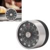 Pilipane Mechanical Timer with Magnetic Base 60 Minute Countdown Visual Timer for Cooking Baking and Time Management Stainless Steel Frame with Clear Alarm Sound (Black) view 3