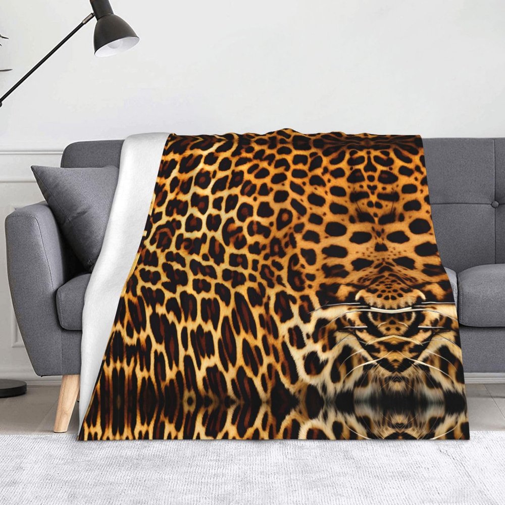 WZYWHJ Stripes on Leopards Picture Blankets Throws - Lightweight Warm Comfortable Soft Durable Home Practical Rest Outdoor