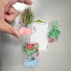 3Pcs Acrylic Double-Sided Refrigerator Magnets with Hidden Magnets - Elegant Green Plant Design, Perfect for Home Decor and Organizing Your Kitchen (A Style) view 4