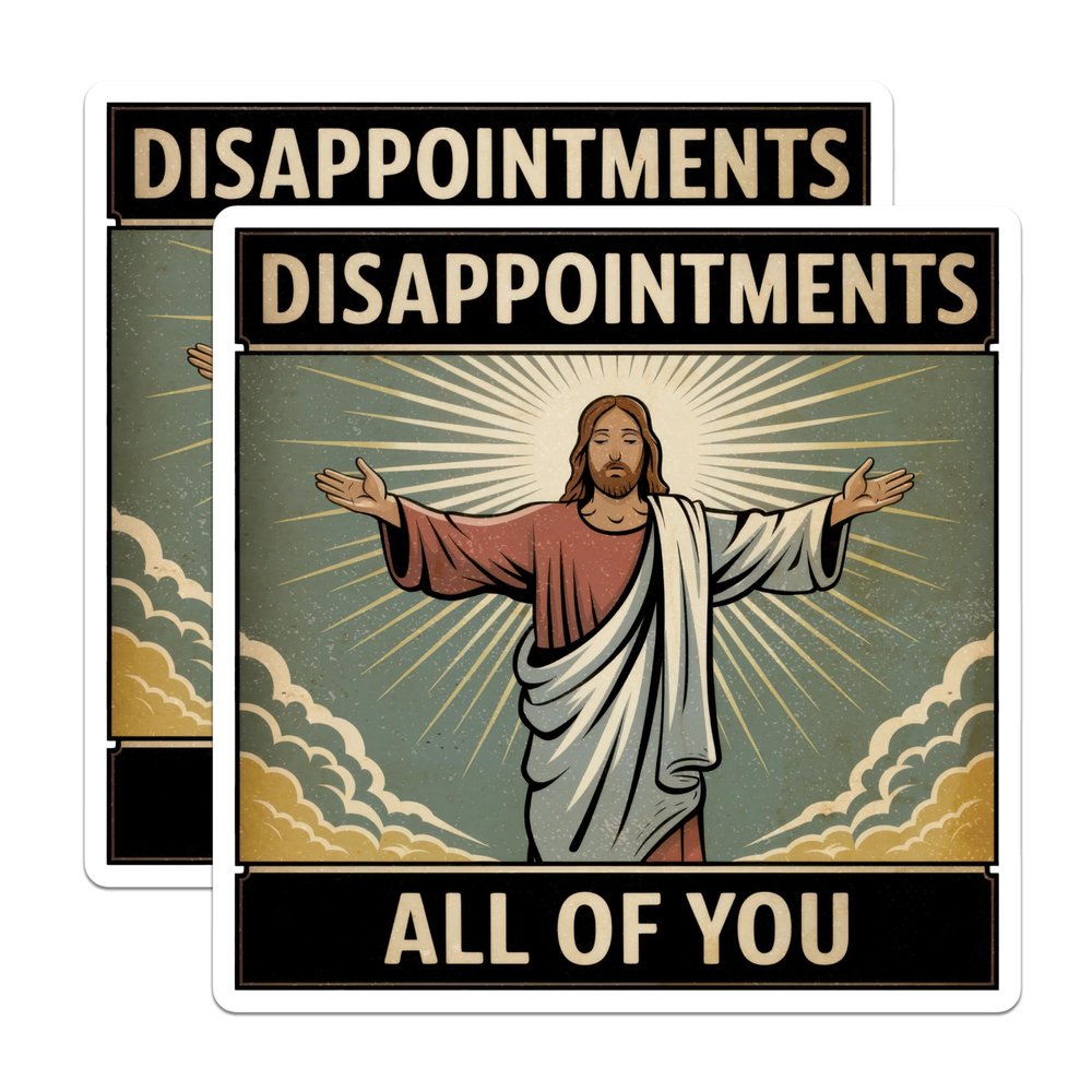 (2 Pack) Disappointments All of You Magnets - Funny Motivational Magnets - Inspirational Office Decor Magnets - 5" On Longest Side - for Cars, Refrigerators, Toolboxes, Lockers - Made in USA BMCS3435