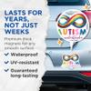 (2 Pack) Autism Awareness Magnets - Accept Understand Love Magnets - Rainbow Infinity Symbol Magnets - 5" On Longest Side - for Cars, Refrigerators, Toolboxes, Lockers - Made in USA BMCS3208 view 3