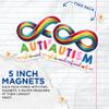 (2 Pack) Autism Awareness Magnets - Accept Understand Love Magnets - Rainbow Infinity Symbol Magnets - 5" On Longest Side - for Cars, Refrigerators, Toolboxes, Lockers - Made in USA BMCS3208 view 4