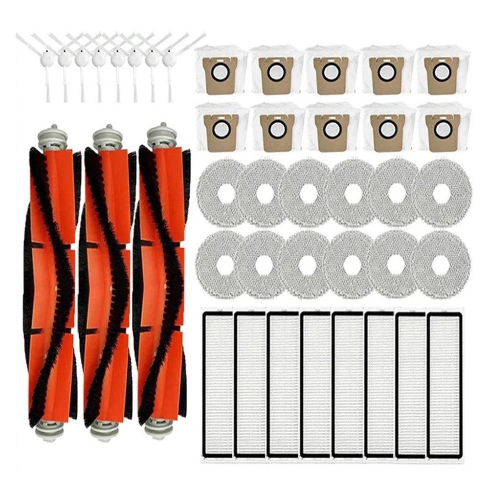 Compatible with Mijia Omni 1S B101CN B116 X10 L10s Ultra / S10 Pro Main Side Brush Accessory Hepa Filter Mop Dust Bag Part(41PCS)