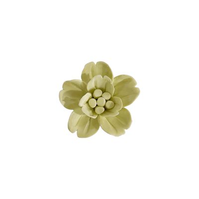 AMERRY Snow Lotus,2.76" Ceramic Flower Wall Art, Artificial 3D Flower Wall Art, Handmade 3D Wall Art Hanging Sculpture, Porcelain Flower Wall Decoration for Home Office Decor (Yellow)