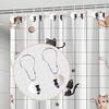 YRMLYMOP Cat Shower Curtain,12 Pcs Black Cat Shower Curtain Hooks Cute Funny Cat Shower Curtain Rings for Halloween Gothic Themed Decor Funny Cat Shower Curtain Hooks view 3