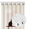 YRMLYMOP Cat Shower Curtain,12 Pcs Black Cat Shower Curtain Hooks Cute Funny Cat Shower Curtain Rings for Halloween Gothic Themed Decor Funny Cat Shower Curtain Hooks view 4