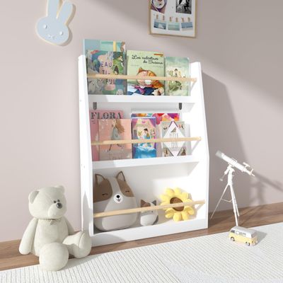 3 Tier Kids Book Shelf, Kids Book Rack - Organize Children's Playrooms and Bedrooms