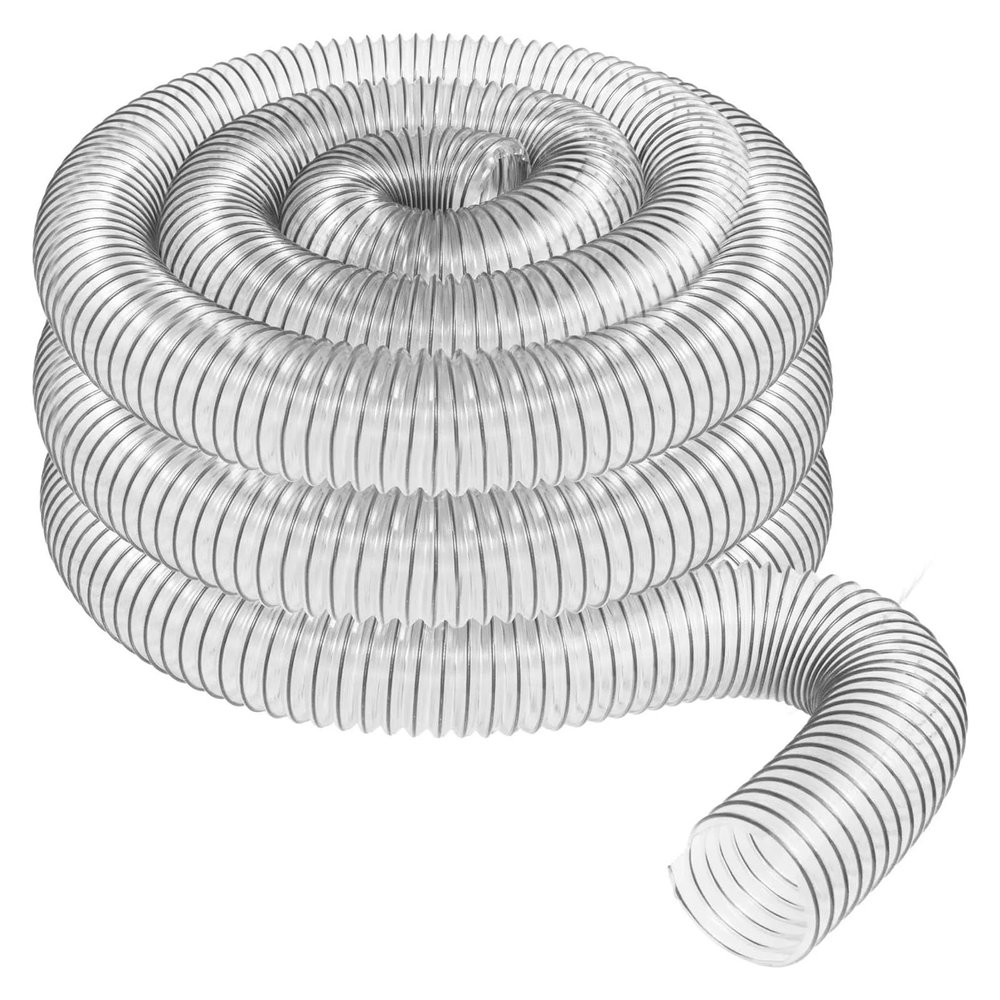 2.5 OD 63mm Clear PVC Dust Collection Hose For Use With Dust Collectors With 2-1/2" Ports. Ideal For Shop Vacuums(OD63MM 6Meters)