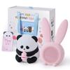 Pak Cute Panda Night Light, Dimmable Touch Control Night Light for Baby, Silicone Squishy Night Lamp, 7 Colors Rechargeable Desktop Light, Bunny Alarm Clock, Gift for Kids Girls Boys, Lovers view 1