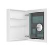 20" W X 26" H Bathroom Mirror Medicine Cabinet - Wooden Door Medicine Cabinets for Bathroom, Wall Mounted Recessed Or, Bathroom Mirror with Storage, Right Opening Door view 2