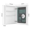 20" W X 26" H Bathroom Mirror Medicine Cabinet - Wooden Door Medicine Cabinets for Bathroom, Wall Mounted Recessed Or, Bathroom Mirror with Storage, Right Opening Door view 4