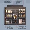 Cabinet Organizer Shelf Rack Metal Pull Down Cabinet Shelf Deep with Strong Load of 30kg, Spice Rack Organizer for Cabinet, Touch Switch and Antis-collision(500mm) view 2