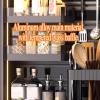 Cabinet Organizer Shelf Rack Metal Pull Down Cabinet Shelf Deep with Strong Load of 30kg, Spice Rack Organizer for Cabinet, Touch Switch and Antis-collision(500mm) view 4
