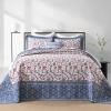 FineStichery Oversized King Bedspreads 120"x120" - Reversible Floral Quilt view 1