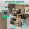 LYNICESHOP 3 Layers Pull Down Spice Rack, Metal Spice Organizer Pull Out Metal Cabinet Organizer Kitchen Stand Organizer Iron Retractable Kitchen Storage Shelf Organizer for Kitchen Cabinet Pantry view 4