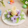 2Pack Candle Wreath Rings, Easter Egg Candle Rings Wreaths, Spring Candle Rings, Artificial Easter Candle Rings Wreaths, Farmhouse Candle Wreaths, Easter Centerpiece Table Decorations view 4