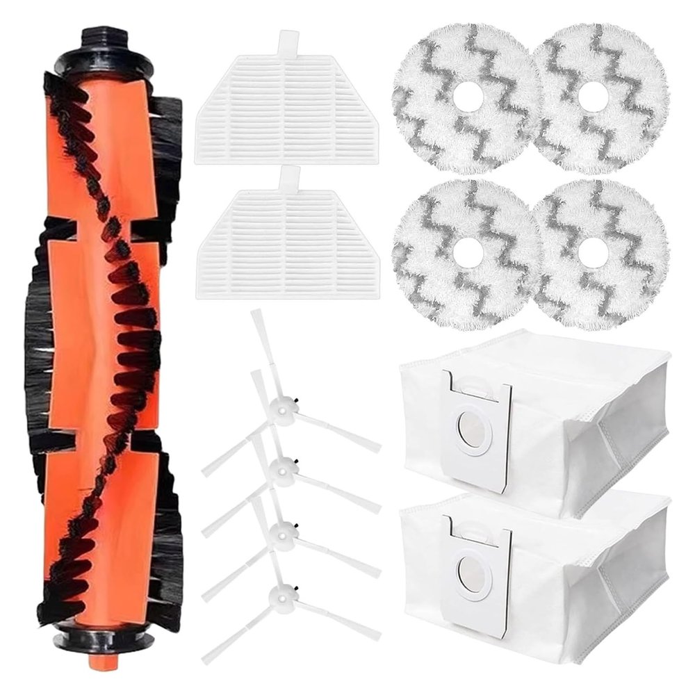13PCS Vacuum Cleaner replacement kit, Compatible For Roidmi Compatible For EVA / SDJ06RM, Main brush Side brushes HEPA Filter Mop cloth Dust bags, Vacuum Cleaner replacement kit